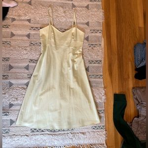 Light green empire waist midi dress